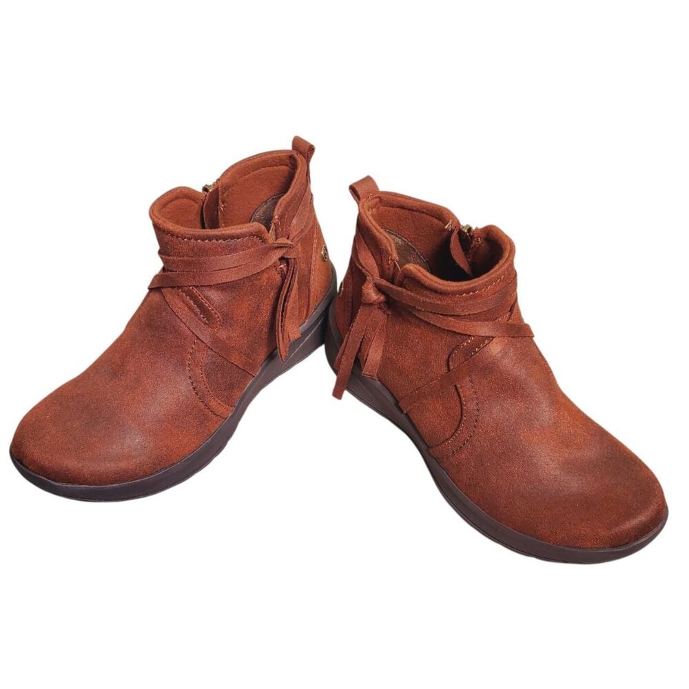 Bzees Gusto Ankle Booties Women's Size 6.5 Friar Brown Boho Southwestern